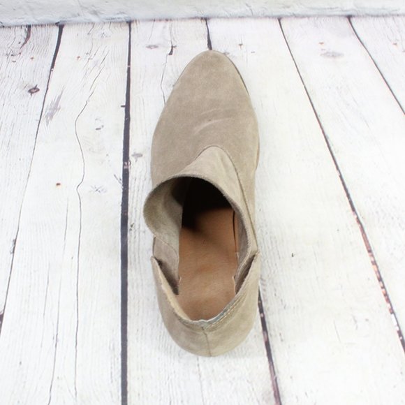 Lucky Brand Tan Suede Pull on Ankle Boots Shoes Size 10 M - Picture 6 of 9